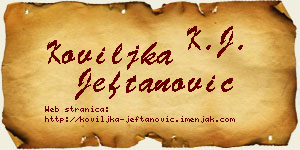 Koviljka Jeftanović vizit kartica